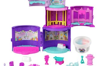 Polly Pocket HHJ Einhorn Torte Spielset Schatulle mit Micro Puppen