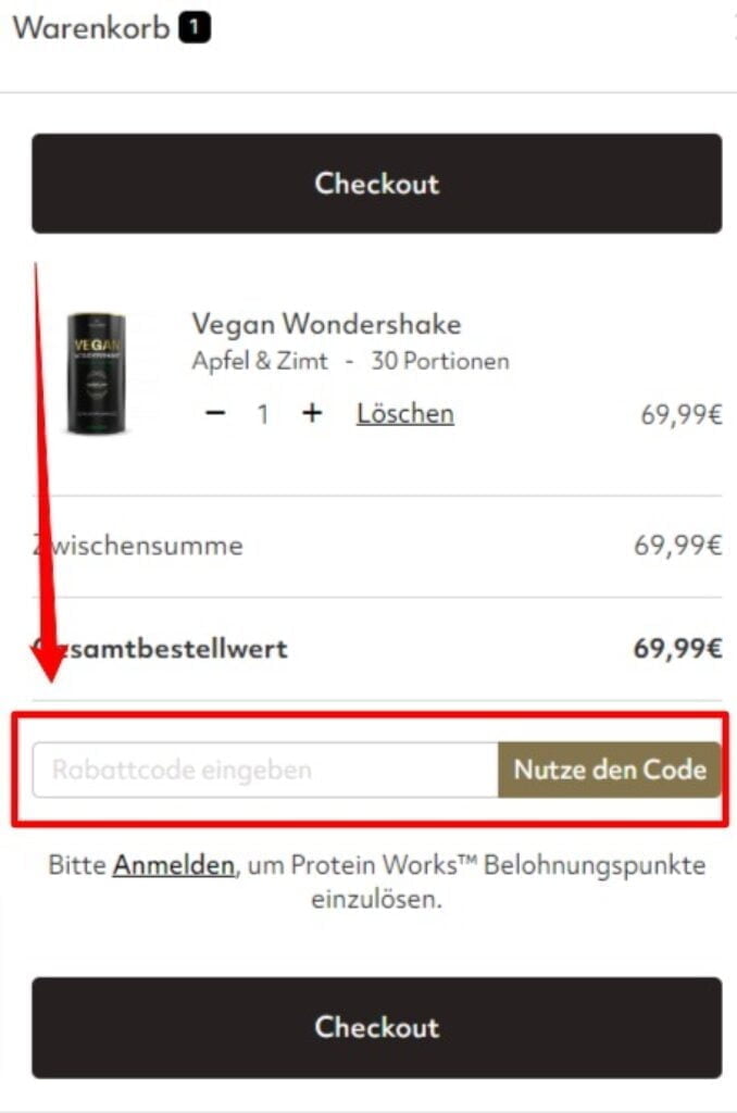 Protein Works Rabattcode einlösen