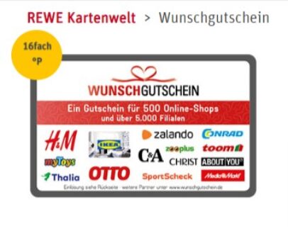 REWE Wunschgutschein Payback