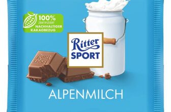 RITTER SPORT Alpenmilch g Vollmilchschokolade mit feiner Honig Karamellnote koestlicher Schokoladen Klassiker zum Teilen mit Freunden Amazon de Lebensmittel Getraenke