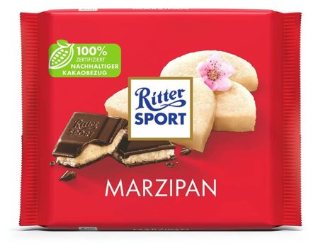 RITTER SPORT Marzipan g dunkle Schokolade gefuellt mit Edel Marzipan aus kalifornischen Mandeln