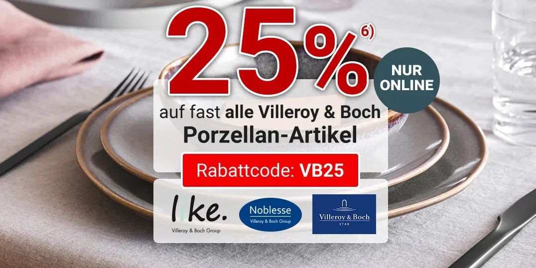 Rabatt Auf Fast Alle Porzellan-Artikel Von Villeroy &Amp; Boch