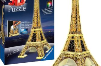 Ravensburger D Puzzle Eiffelturm in Paris bei Nacht