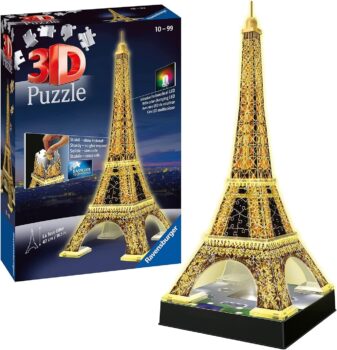 Ravensburger D Puzzle Eiffelturm in Paris bei Nacht