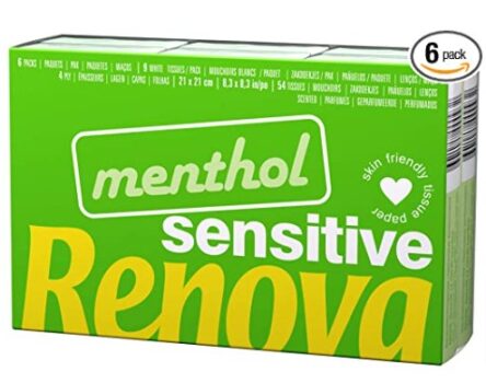 Renova SENSITIVE MENTHOL Pocket Tissues Packs White Regular Amazon de Lebensmittel Getraenke