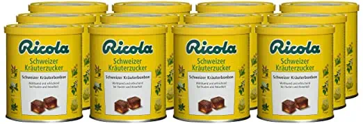 Ricola Schweizer-Kräuterzucker 12er Pack (12 x 250 g Dose) ab 14,81 € inkl. Prime-Versand