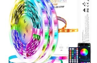 SRTCLLT RGB LED Strip m LED Streifen Farbwechsel LED Band mit IR fernbedienung und App Dimmbar Li