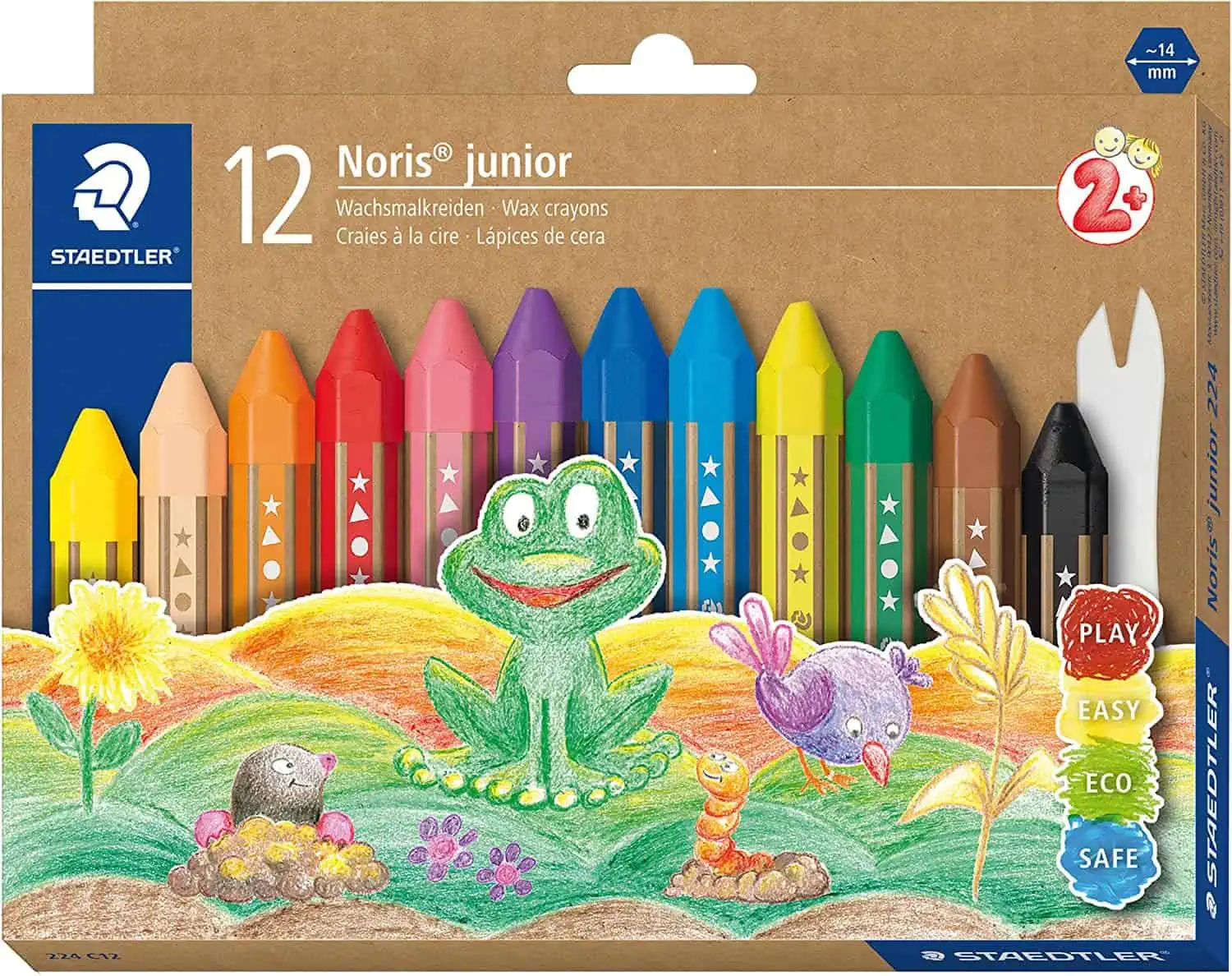 STAEDTLER Wachsmalkreide Noris junior 224 – Etui mit 12 Farben für 3,99 € inkl. Prime-Versand (statt 6,30 €)