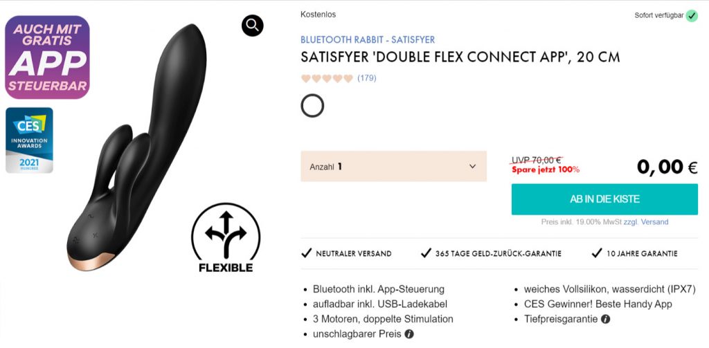 Satisfyer Double Flex Bluetooth Rabbit