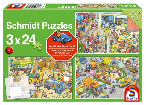 Schmidt Spiele Wo ist das Blaue Auto x Teile Kinderpuzzle bunt Amazon.de Spielzeug