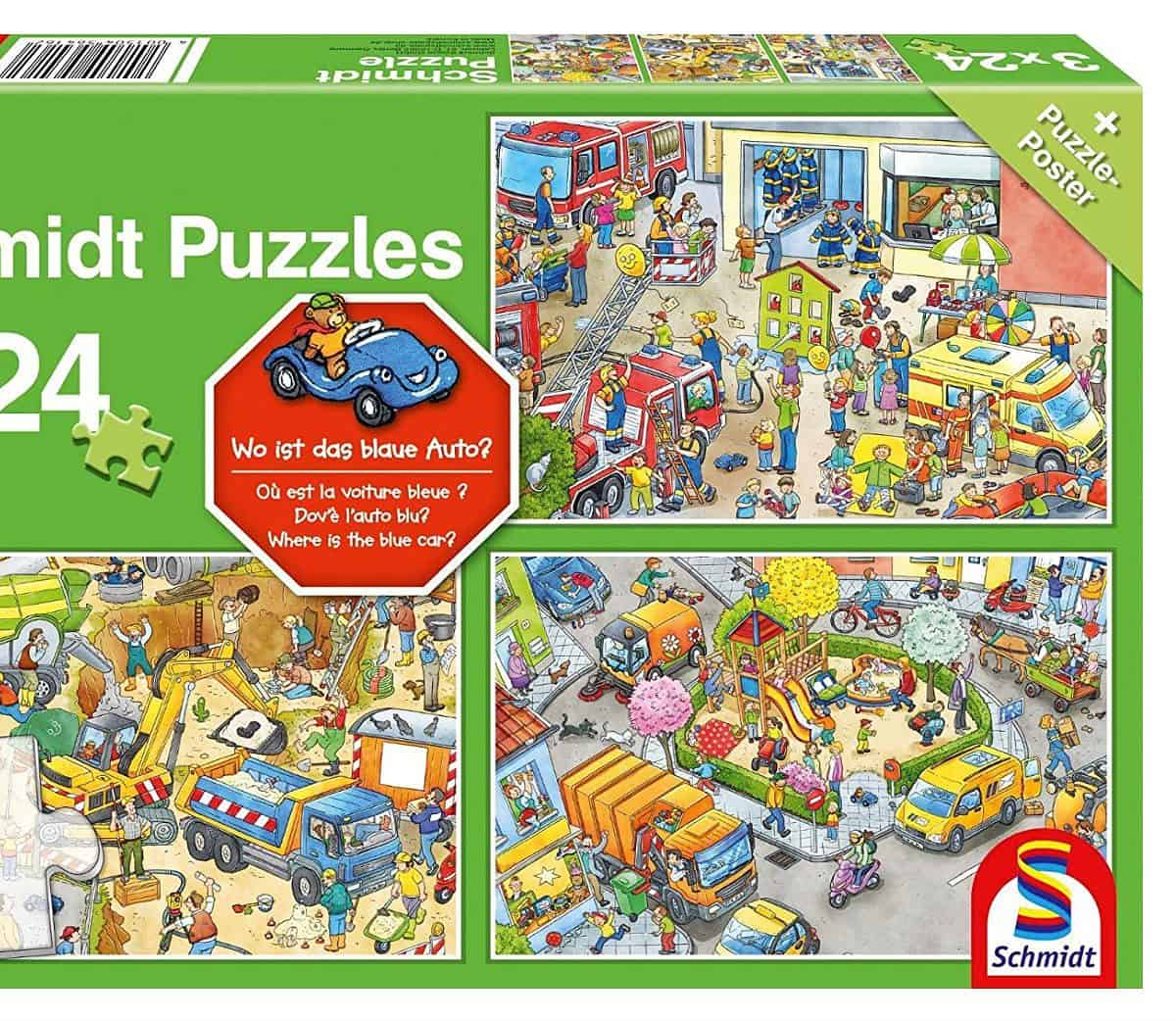 Schmidt Spiele Wo Ist Das Blaue Auto X Teile Kinderpuzzle Bunt Amazon.de Spielzeug