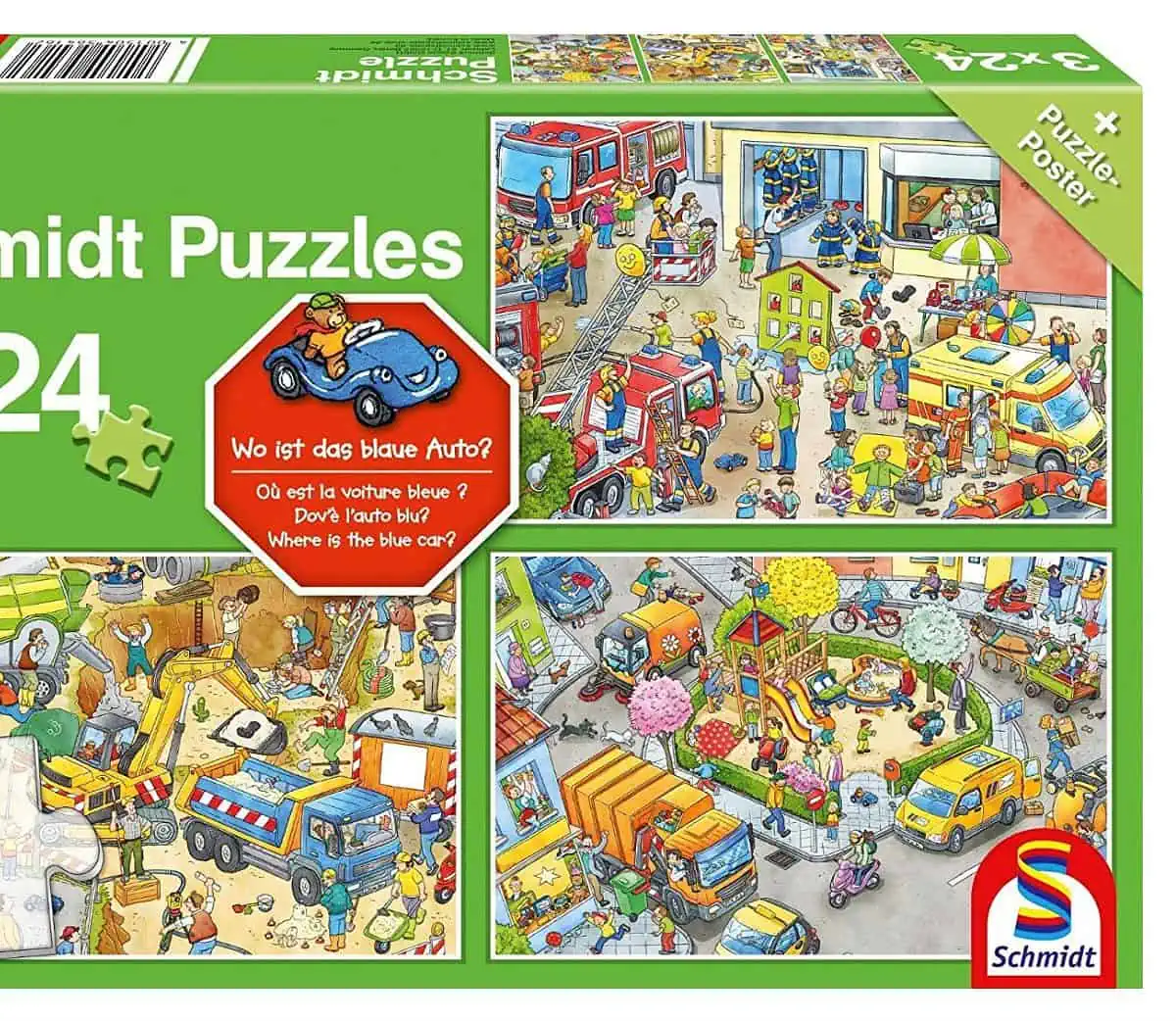 Schmidt Spiele 56416 Wo ist das Blaue Auto-3×24 Teile für 5,49 € inkl. Prime-Versand (statt 10,95 €)