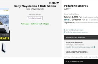 Sony Playstation Disk Edition God of War Bundle Gratis Vodafone Smart S GB LTE Datenflat