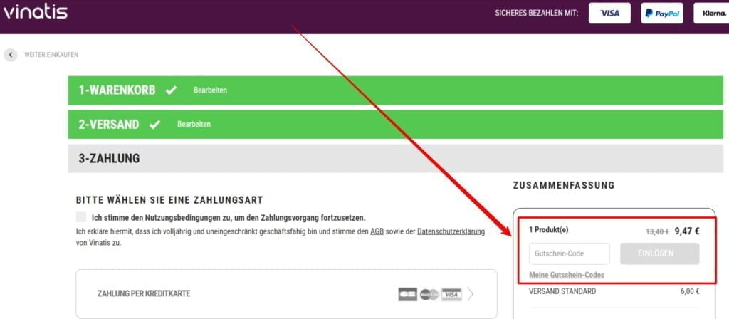 Vinatis Rabattcode einlösen