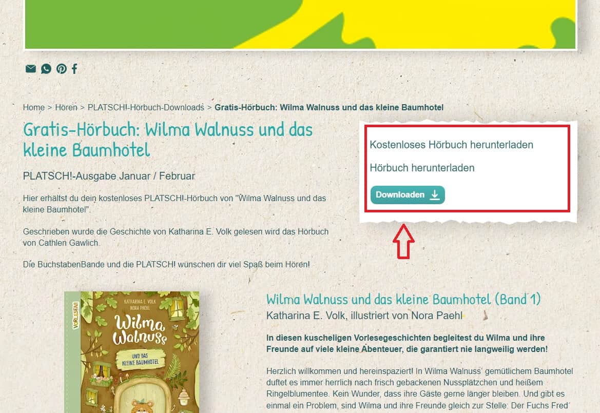 Wilma Walnuss Und Das Kleine Baumhotel Downloadanleitung