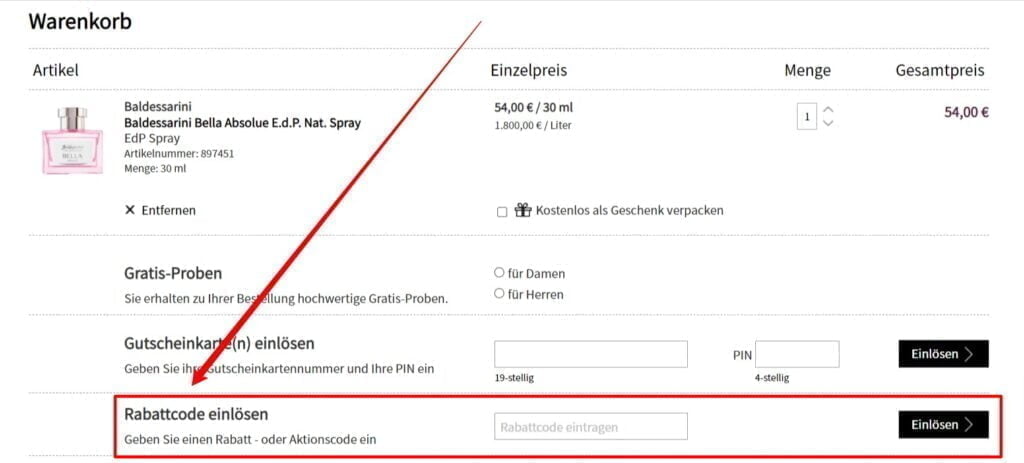 parfuemerie.de Rabattcode einlösen