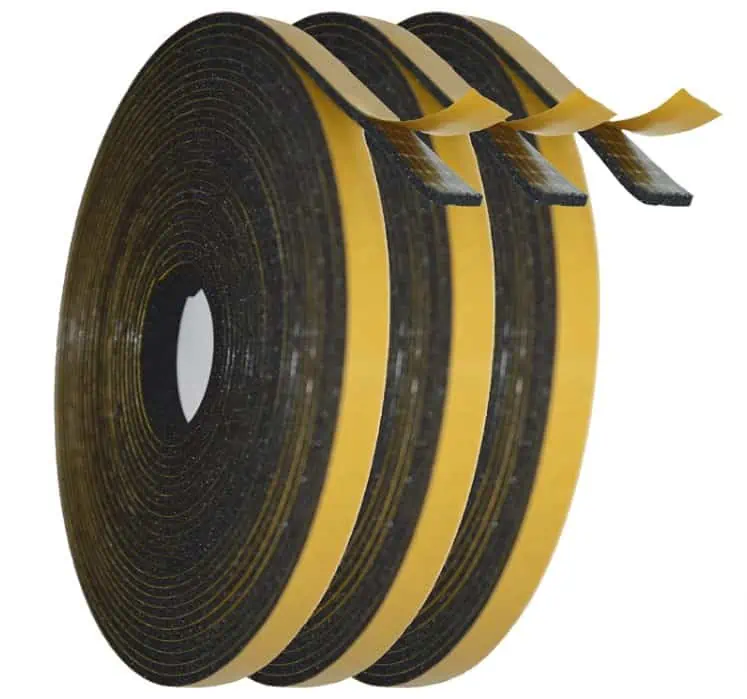 15m Selbstklebend Schaumstoff Dichtungsband (3 Rollen je 5m lang) (6mm(Breite) x 1.5mm(Dicke), Schwarz) für 3,88€ inkl. Prime-Versand (statt 10,99 €)