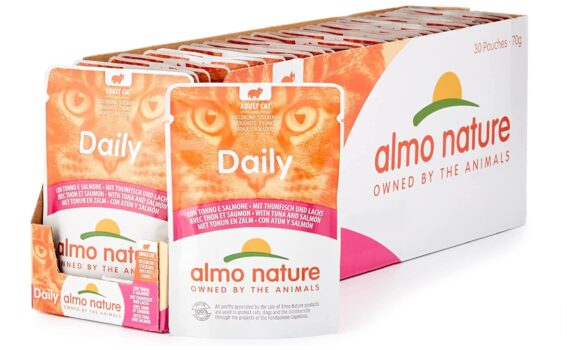 Almo Nature Daily Katzenfutter mit Thunfisch und Lachs x g Amazon de Haustier