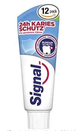 Signal Zahnpasta 24h Kariesschutz mit Rundumschutz 75 ml 12 Stück ab 8,26 € inkl. Prime-Versand (statt 10,20 €)
