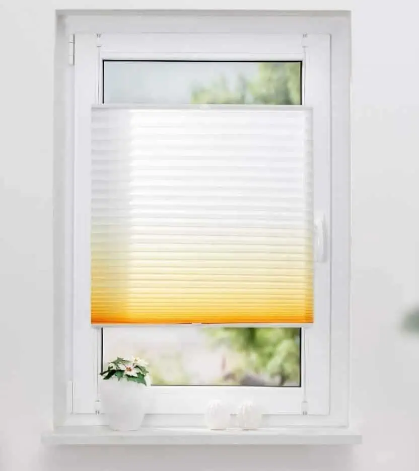 K-home Klemmfix-Plissee Farbverlauf Gelb 100cm x 130cm (B x L) für 12,59 € inkl. Versand (statt 30,00 €)