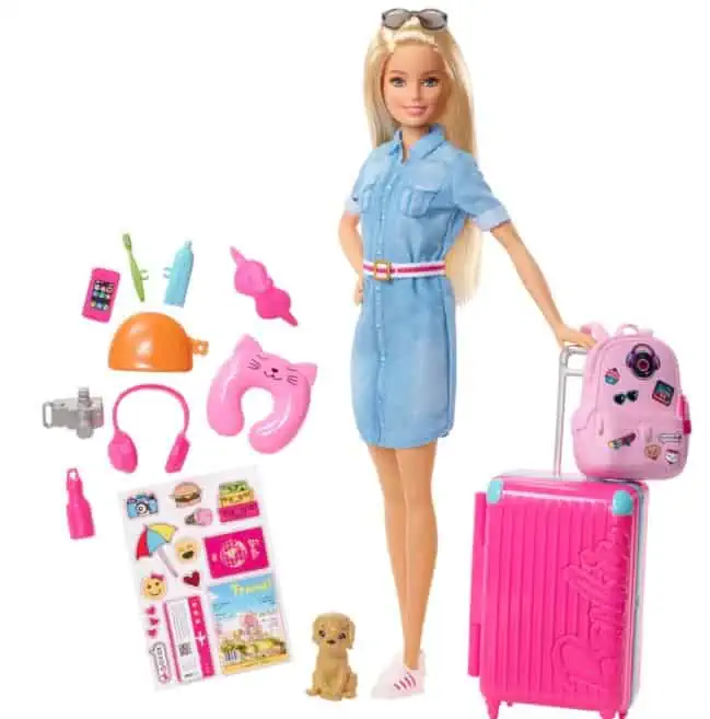 Barbie Reise Puppe inkl. Zubehör und Hündchen für 15,99 € (Prime)