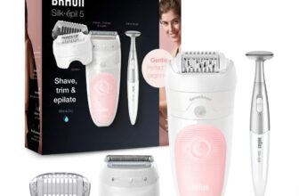 Braun Silk epil Beauty Set Epilierer Damen fuer Haarentfernung Aufsaetze fuer Rasierer Trimmer