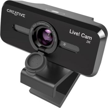 CREATIVE Live Cam Sync V K QHD USB Webcam mit fachem Digitalzoom und Mikrofonen