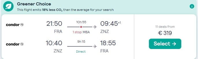 Cheap Flights From Frankfurt To Zanzibar At Skyscanner