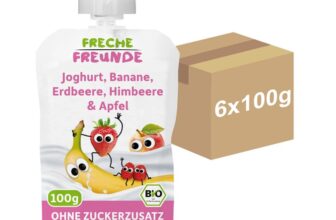 FRECHE FREUNDE Bio Quetschie Banane Erdbeere