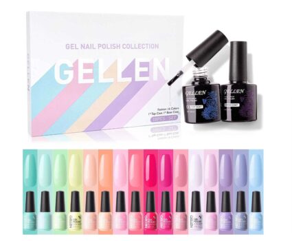 Gellen Nagellack Set Farblack Base Coat Top Coat UV Gel Stk Gellack Kit fuer Naegel Manikuere