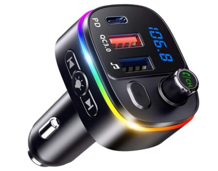 Goigrn Bluetooth Adapter Auto FM Transmitter Auto Bluetooth mit Upgrade Mikrofon