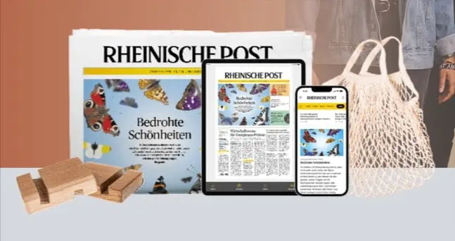 Gratis: Rheinische Post 2 Wochen gratis lesen + Einkaufsnetz oder Handyhalter geschenkt (selbstkündigend!)