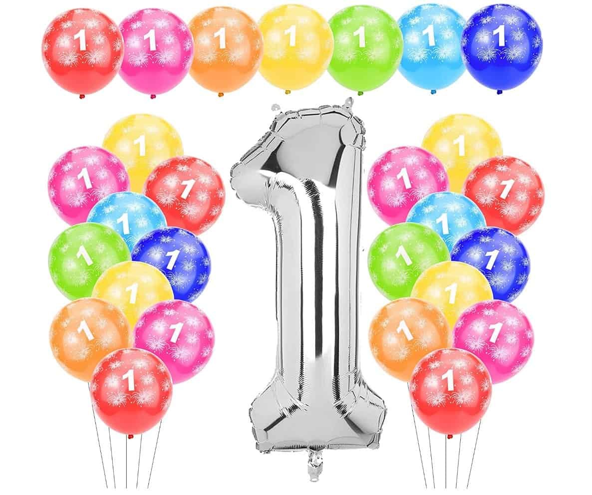 Julyee Stk Geburtstag Luftballons Kunterbunte Luftballons . Geburtstag Ballons Mit Nummer Alum