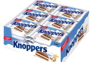 Knoppers – x g – Gefuellte Waffelschnitte mit Milchcreme und Nougatcremefuellung Amazon de Lebensmittel Getraenke