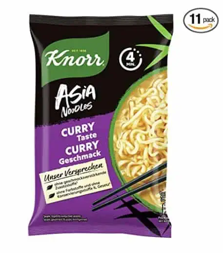 Knorr Asia Noodles Instant Nudeln Curry-Geschmack 11er Pack (11 x 70g) ab 5,19 € inkl. Prime-Versand (statt 10,00 €)