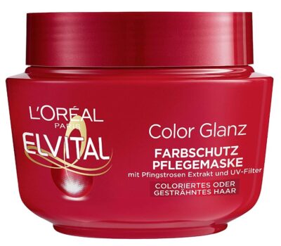 L Oreal Paris Elvital Haarkur fuer laengeren Farbglanz Fuer coloriertes getoentes oder gestraehntes Haar