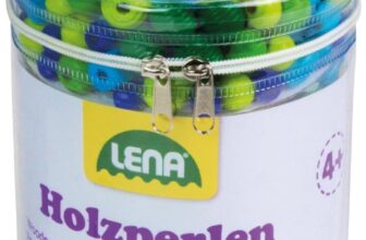 Lena Bastelset Holzperlen mit Faedelperlen