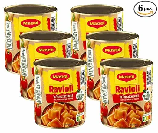 MAGGI Ravioli in pikanter Sauce 6er Pack (6 x 800 g) ab 14,19 € inkl. Prime-Versand