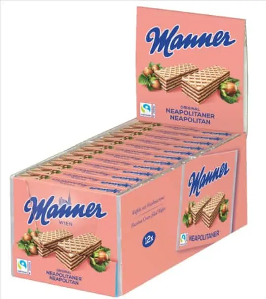 Manner Neapolitaner Schnitten 12er Pack (12 x 75 g) ab 10,12 € inkl. Prime-Versand