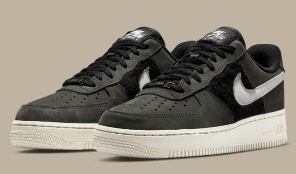 NIKE Air Force Fur Black Bone