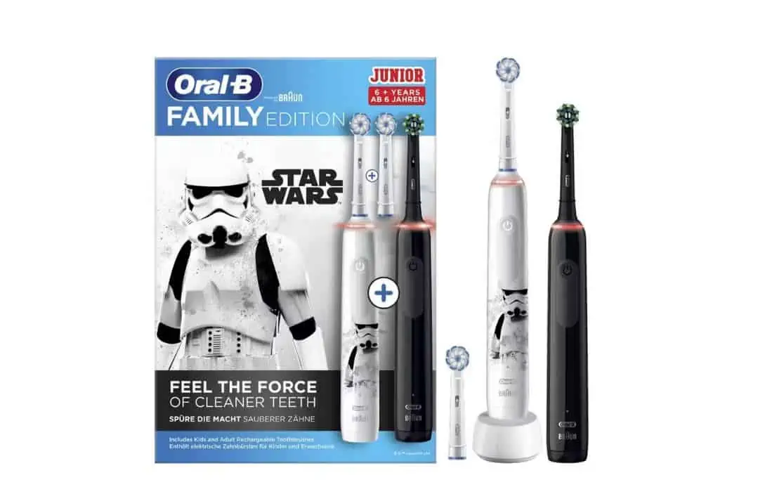 Oral-B Family Edition – elektrische Zahnbürste Pro 3 3900 & Junior Star Wars für 65,90 € inkl. Versand (statt 101,28 €)