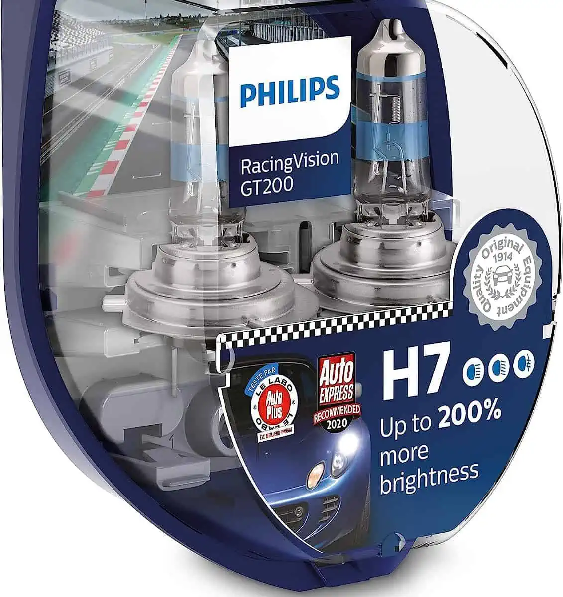 Philips RacingVision GT200 H7 Scheinwerferlampe +200%, Doppelset (12972RGTS2 Twin box) für 20,00 € inkl. Prime-Versand (statt 26,90 €)