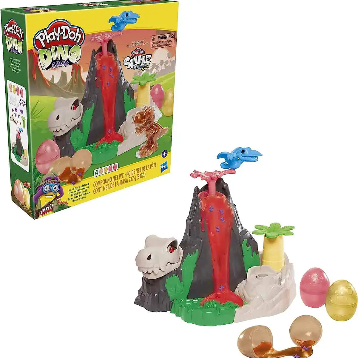Play-Doh Slime Dino Crew Die Dino-Insel Vulkan-Spielset mit HydroGlitz Eiern und Überraschungen für 5,33 € inkl. Prime-Versand