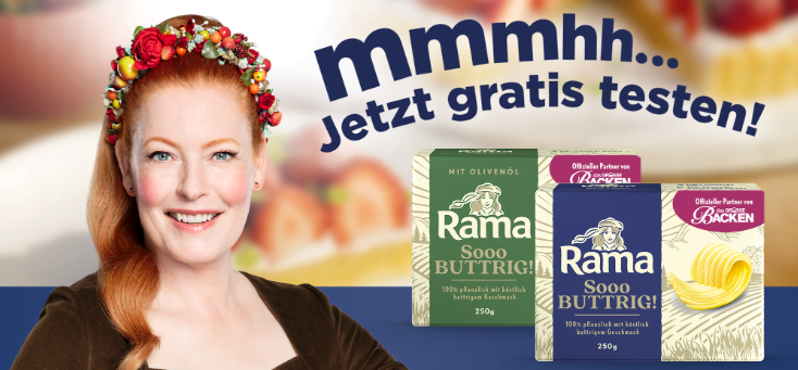 Gratis: Rama Buttrig kostenlos dank 100 % Cashback