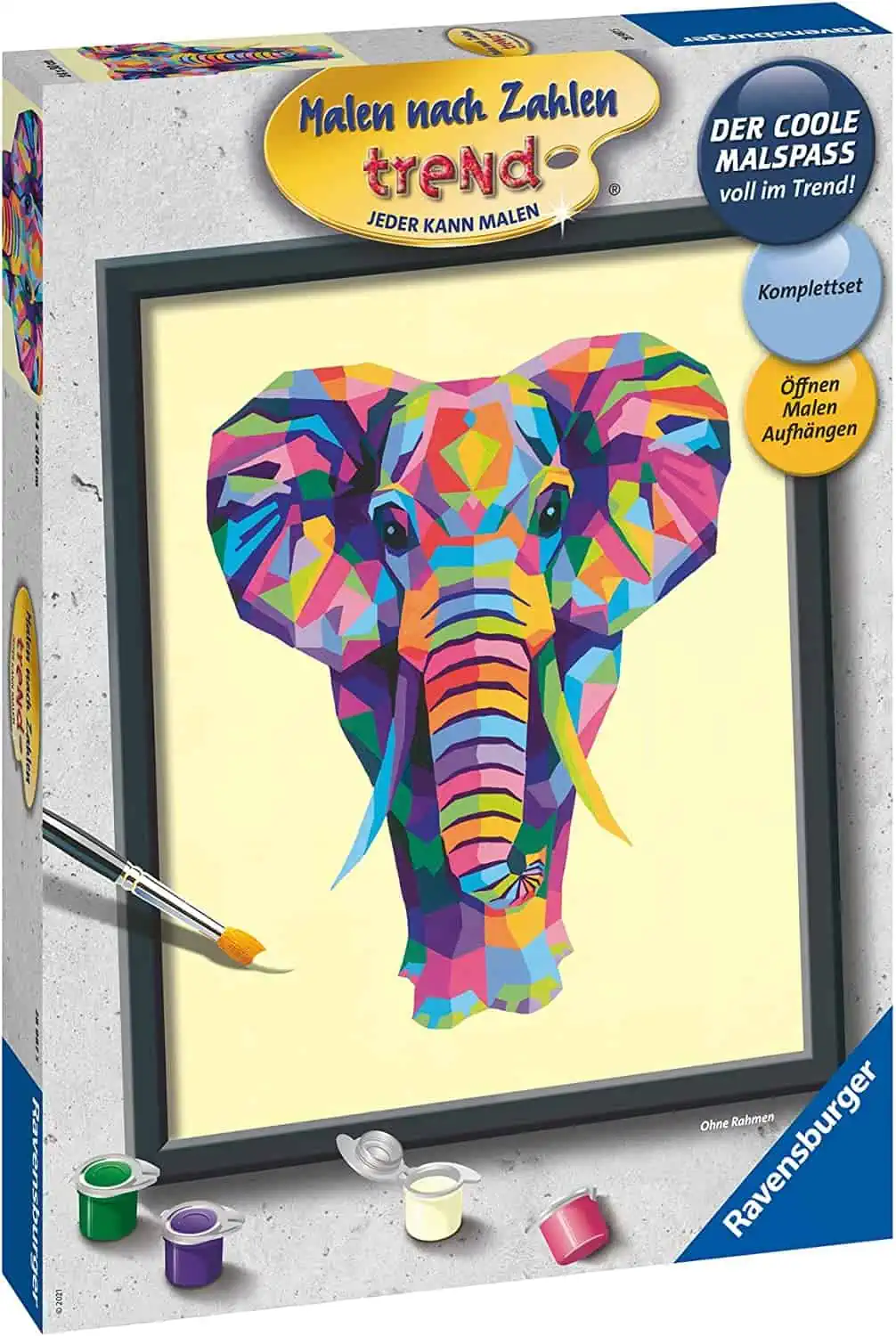 Ravensburger (28987) Malen nach Zahlen – Bunter Elefant für 14,00 € inkl. Prime-Versand (statt 21,92 €)