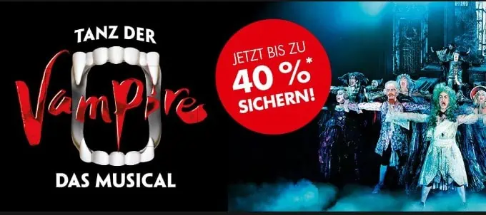 Tanz der Vampire 🧛‍♂️ Musical in Stuttgart: Bis zu 40% Rabatt – Tickets ab 59€ p.P