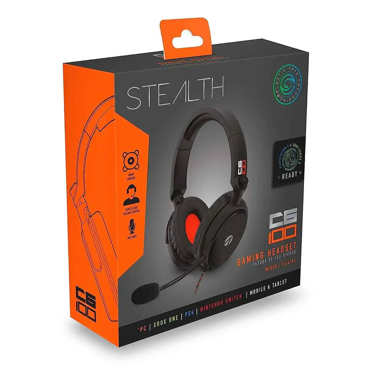 STEALTH C6-100 On-Ear Gaming Headset (PS5/PS4 – PC – XBOX, Switch) 3,5-mm-Klinkenanschluss für 9,02 € inkl. Prime-Versand (nur noch 9 Stück verfügbar) statt 18,98 €