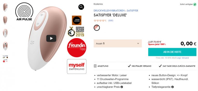 Satisfyer Deluxe Druckwellenvibrator