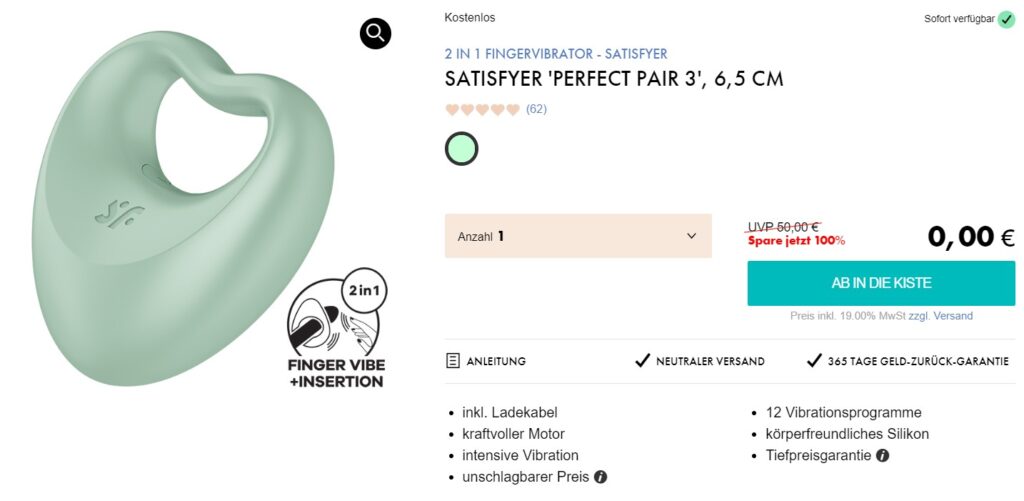 Satisfyer Perfect Pair 2In1 Fingervibrator