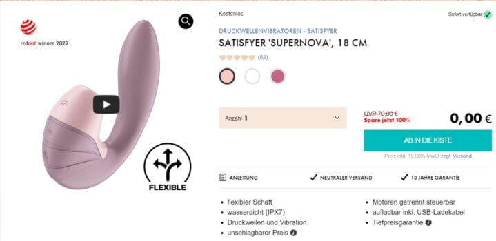 Satisfyer Supernova Druckwellenvibrator